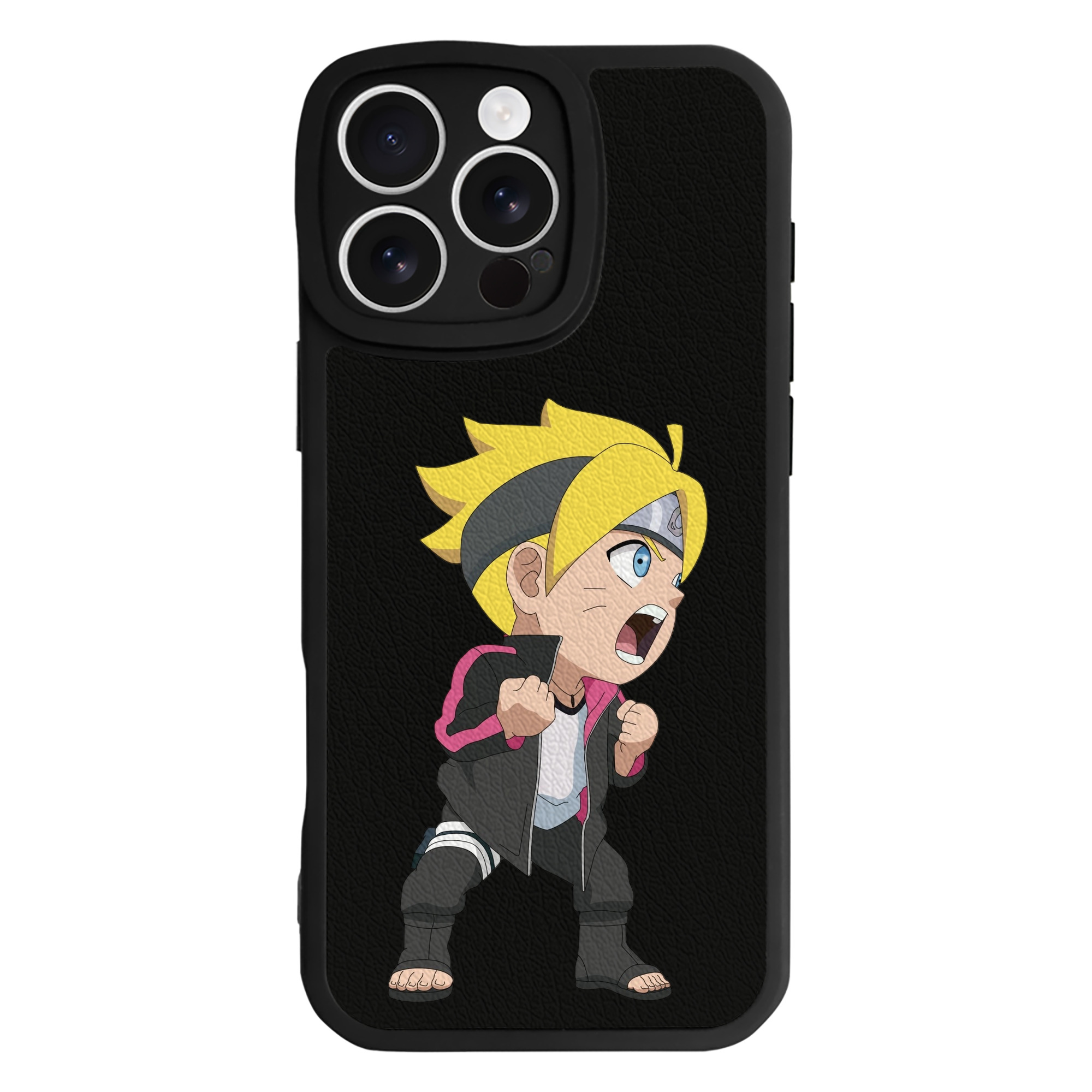 （画像用） NARUTO -ナルト- うずまき ボルト Uzumaki Boruto 【iPhone 16シリーズ対応】シリコンスマホケース（レザー調） 材質：シリコン